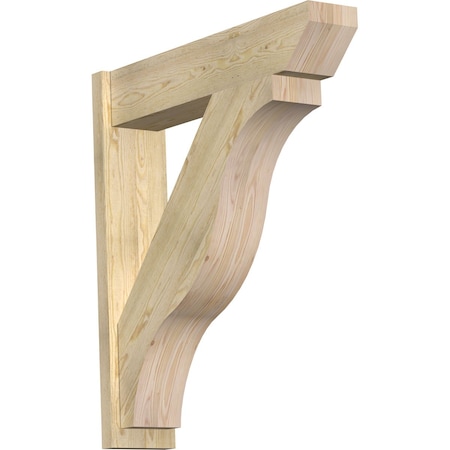 Ekena Millwork Funston Slat Rough Sawn Outlooker, Douglas Fir, 8"W x 36"D x 40"H OUT08X36X40FST06RDF